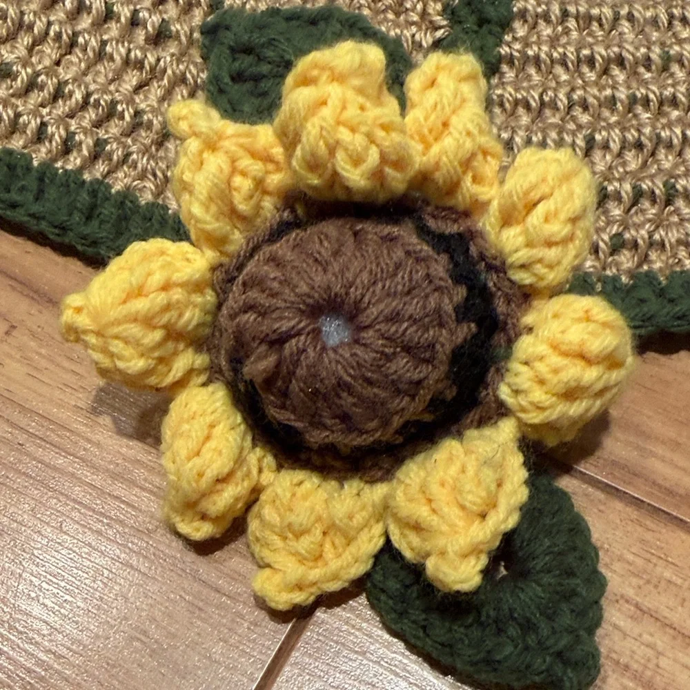 Handmade Cottagecore Sunflower Crochet Bouquet- Cottagecore/Grannycore 30”
